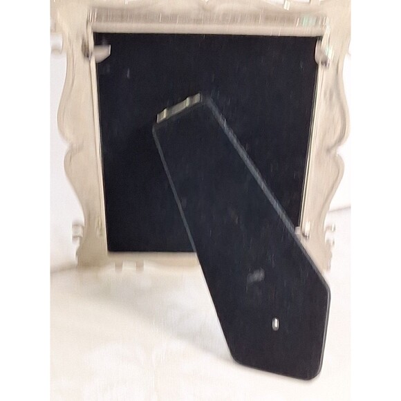 Vintage Scrolled Peachy Pink Stained Glass Photo Frame Pewter Trim 8.5"x6.5" - Picture 14 of 15